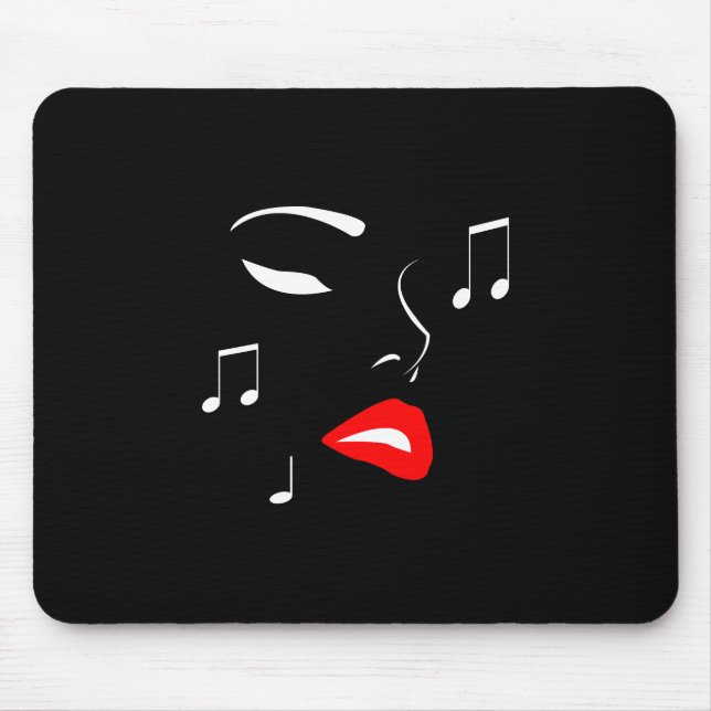 Mousepad Face de Música Feminina (Frente)