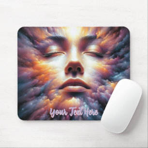 Mousepad Face misturada com nuvens coloridas