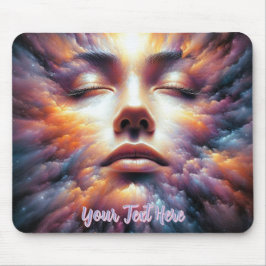 Mousepad Face misturada com nuvens coloridas