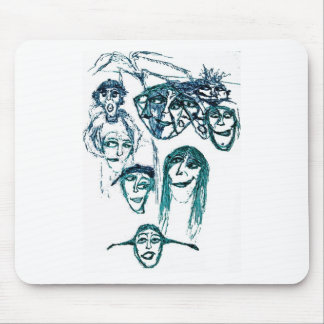 Mousepad faces impressão branca
