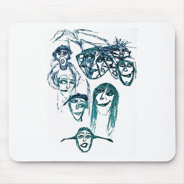 Mousepad faces impressão branca (Frente)