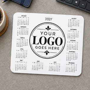 Mousepad Fácil calendário personalizado de negócios corpora