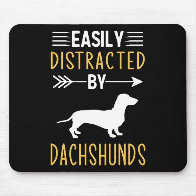 Mousepad Fácil Distração Por Dachshances (Frente)