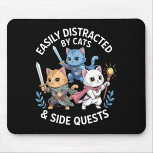 Mousepad Facilmente Distraído Por Gatos &amp; Missões Paral