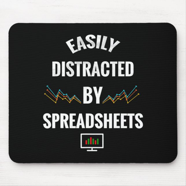 Mousepad Facilmente Distraído Por Planilhas Estatísticas Se (Frente)