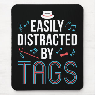 Mousepad Facilmente distraído por Tags Barbershop Quaret