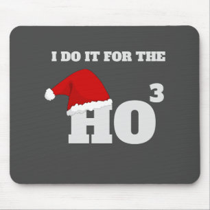Mousepad Faço isso para o texto do boné de Natal engraça