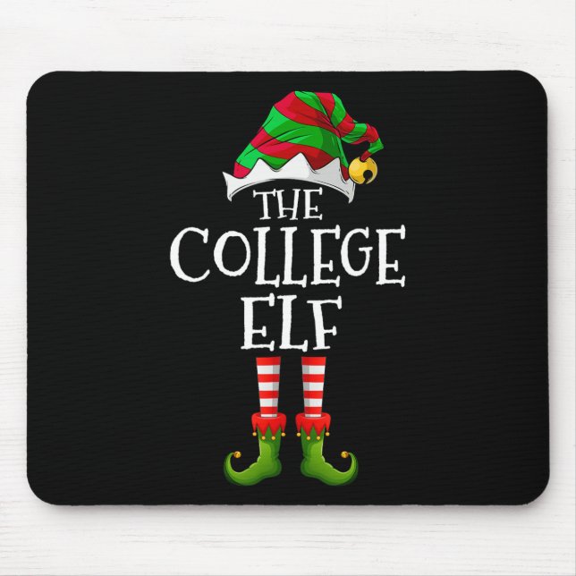 Mousepad Faculdade de Elf Divertida Combinação de Pajama Gr (Frente)