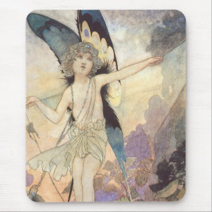 Mousepad Fada Borboleta Vitoriana Vintage por Robinson