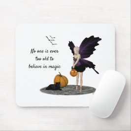 Mousepad Fada De Halloween Com Pão De Mouse De Abóbora