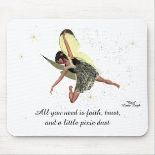 Mousepad Fada De Rapariga Com Bocal Amarelo