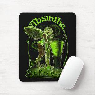 Mousepad Fada de Verte da taxa do La do absinto com vidro
