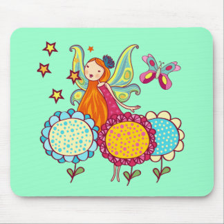 Mousepad Fada do jardim com flores