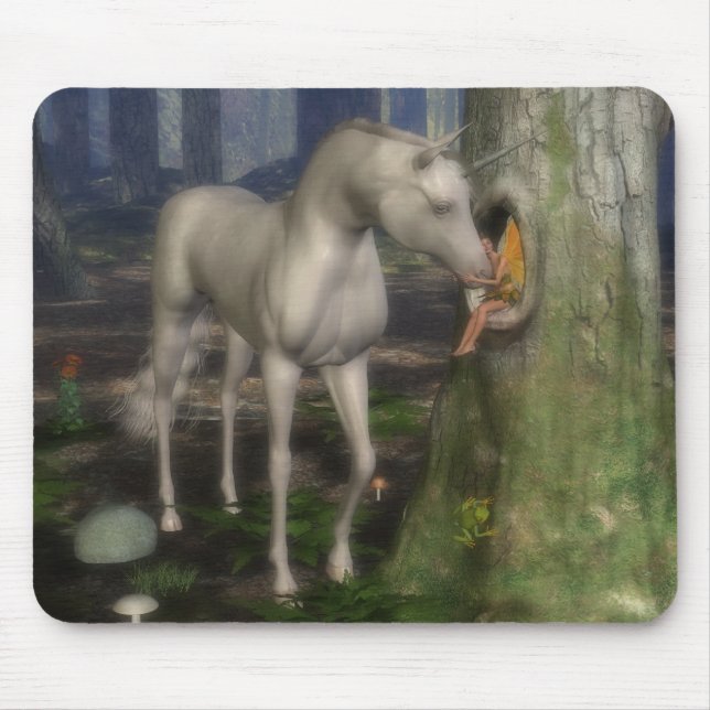 Mousepad Fada e unicorn. (Frente)
