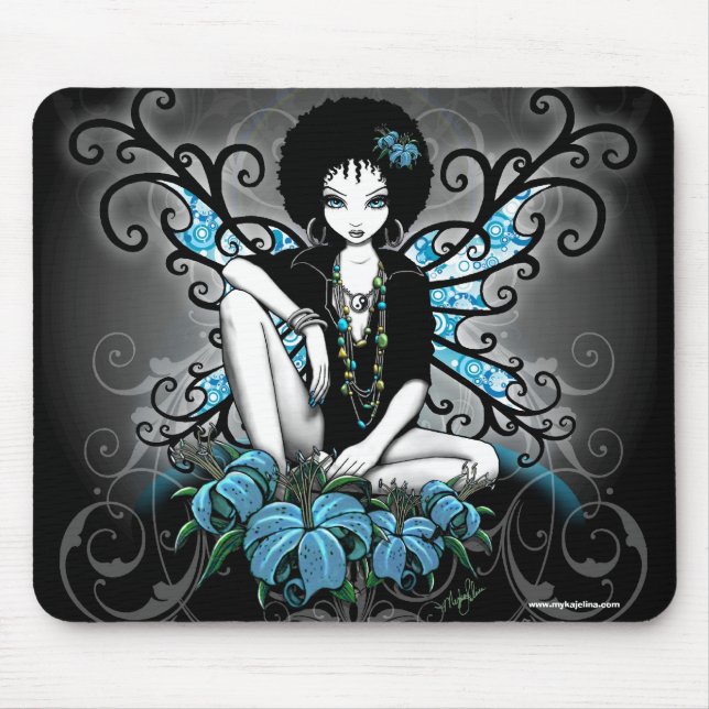 Mousepad Fada gótico de Lilly do Afro retro de China (Frente)