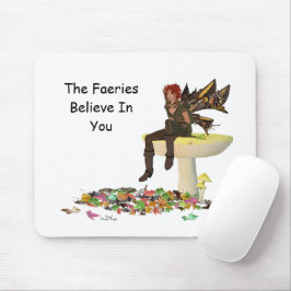 Mousepad Fada Irlandesa Do Menino No Boco Do Cogumelo