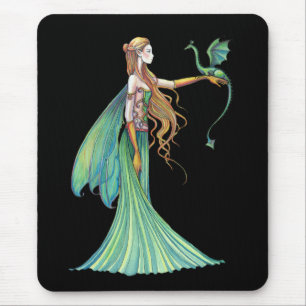 Mousepad Fada Verde Disciplina Dragão por Molly Harrison