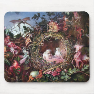 Mousepad Fadas em um Ninho de Pássaros, John Anster Fitzge