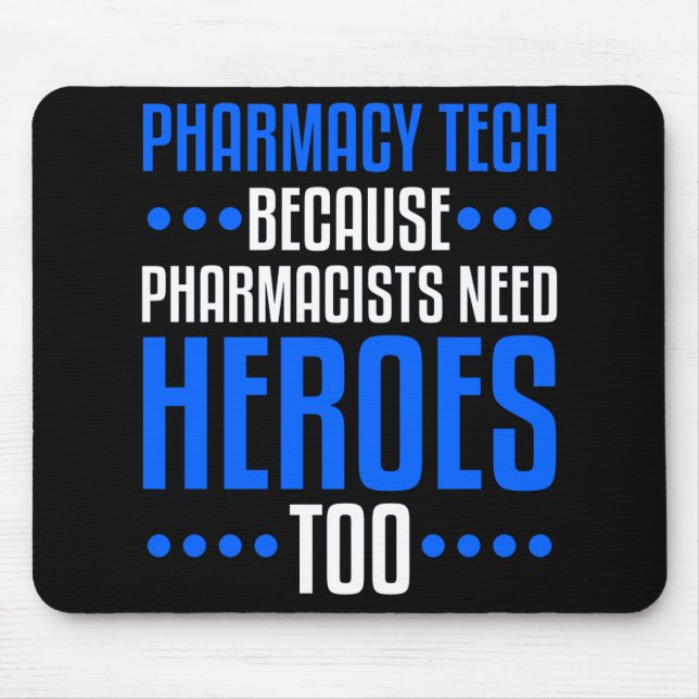 Mousepad Faet Tech Pharm Technician presente engraçado (Frente)