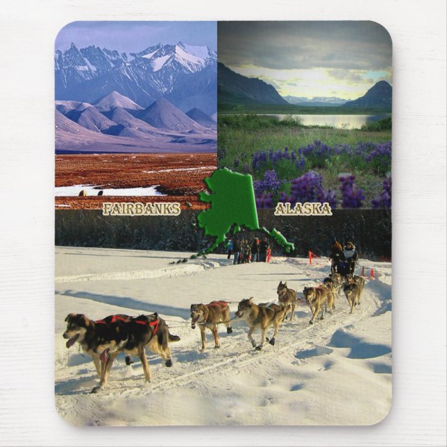 Mousepad Fairbanks, Alaska Collage (Frente)