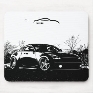 Mousepad Fairlady 350Z com curso preto da escova