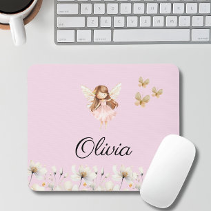 Mousepad Fairy Cute Garden Encantado Nome Personalizado