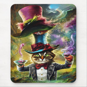 Mousepad Fairytale de fantasia do gato macabro do gato antr