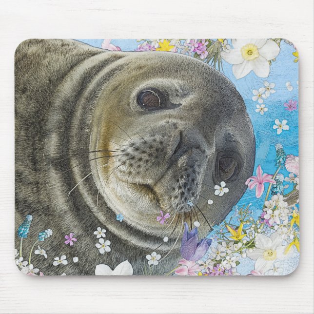 Mousepad Fairytale Sealion no Oceano de Flores (Frente)