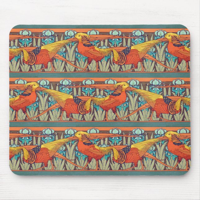 Mousepad Faisão Dourado Retro (Frente)