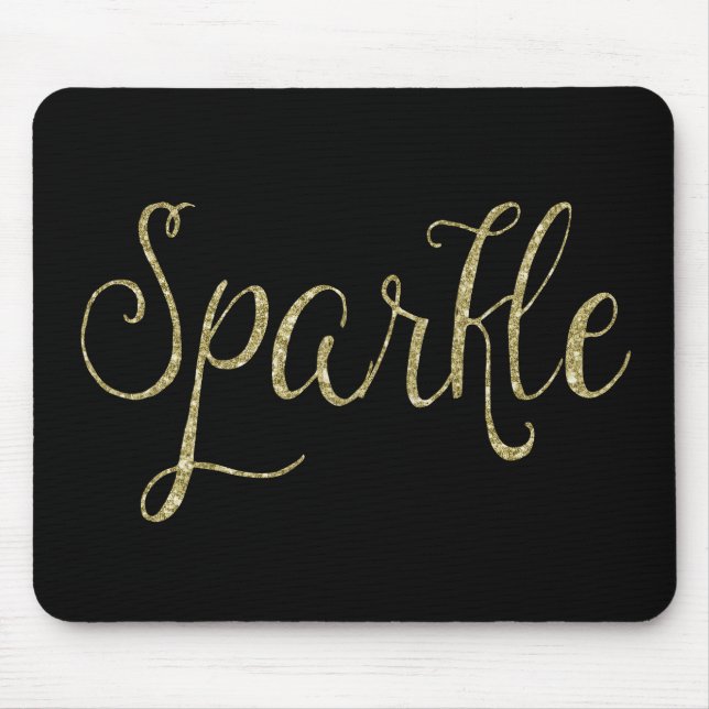 Mousepad Faísca Dourado do brilho do falso (Frente)
