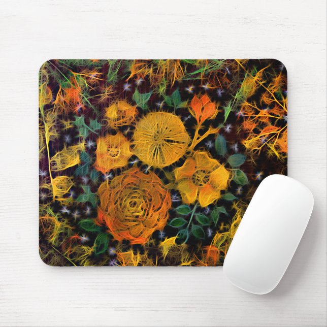 Mousepad Faíscas Florais (Com mouse)