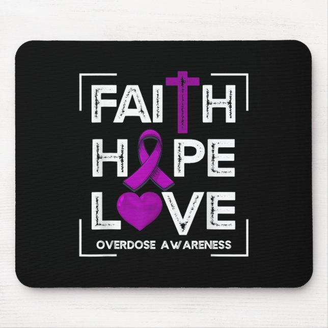 Mousepad Faith Hope ama as mulheres cristãs a conhecerem a  (Frente)