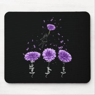 Mousepad Faith Hope ama Awarenes de overdose de girassol ro