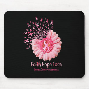 Mousepad Faith Hope ama Fita Rosa Fita Cance De Mama Girass