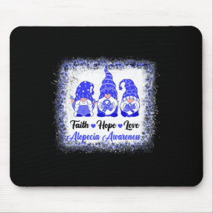 Mousepad Faith Hope ama Gnomos Alopecia Consciência Leopard