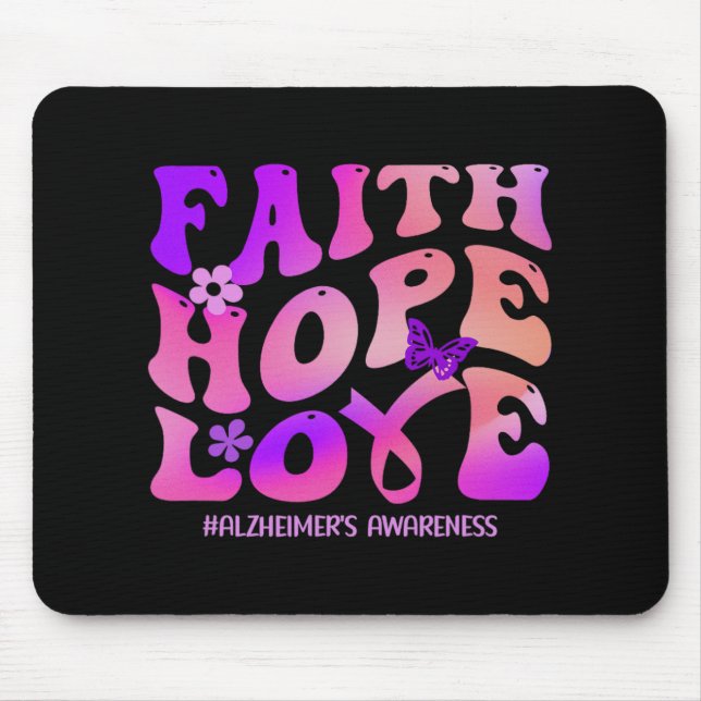 Mousepad Faith Hope Heimerheimer Purple Heimerheimer em gue (Frente)