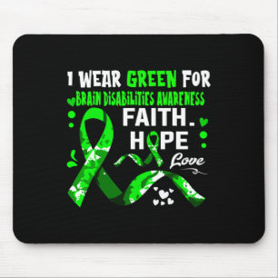 Mousepad Faith Hope Love Eu Visto Verde Para Deficiência Ce