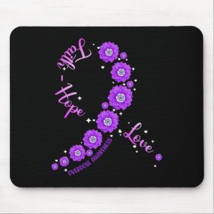 Mousepad Faith Hope Love Overdose Awarness Flower W