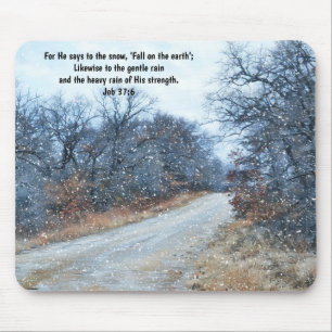 Mousepad Faith Versículo Bíblico Rato de Neve