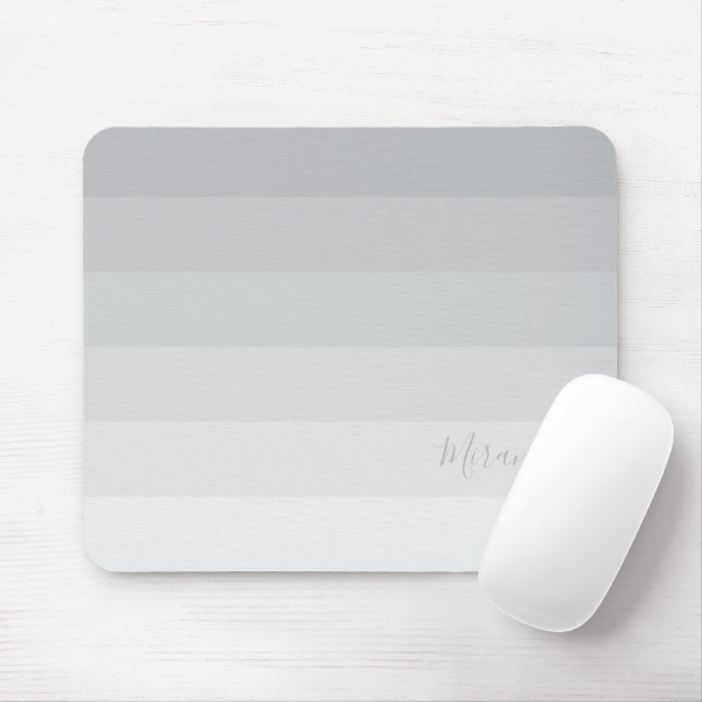Mousepad Faixa de Cinzas de Pastel Gradiente com Nome Perso (Com mouse)