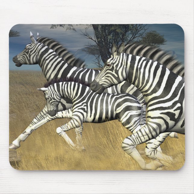 Mousepad Faixa de Corridas - Placa de Mouse Zebra (Frente)