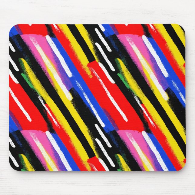 Mousepad Faixa Diagonal Neon de Velocidade Explosiva (Frente)