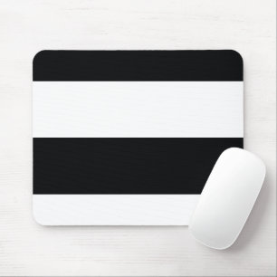 Mousepad Faixa Extra Simples Preta e Branca