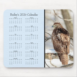 Mousepad Falcão - Calendário personalizável para o ano inte