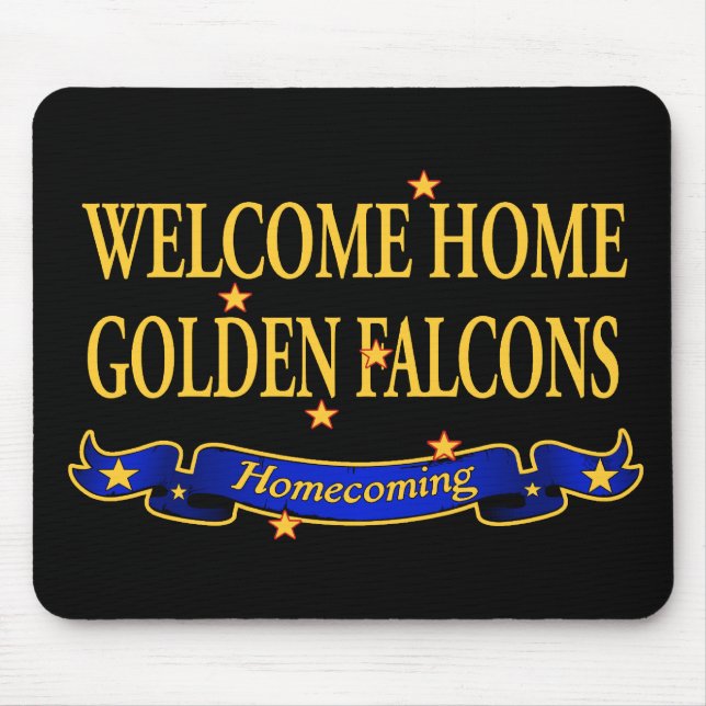 Mousepad Falcons dourados Home bem-vindos (Frente)
