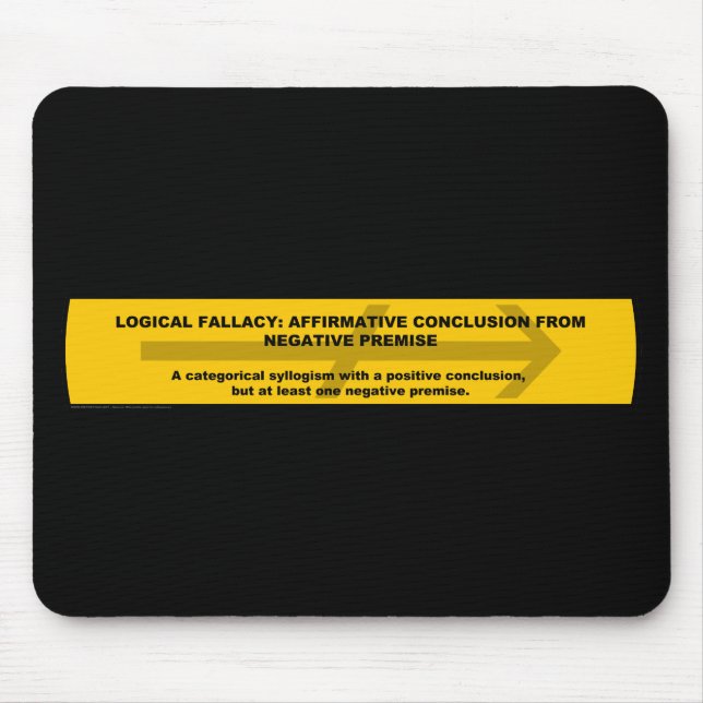 Mousepad Falência lógica: Conclusão afirmativa... (Frente)