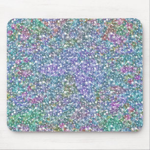 Mousepad Falha Colorida de Disco Glitter e Sparkles