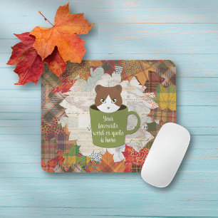 Mousepad Fall Break Cat