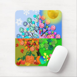 Mousepad Fall de inverno com Primavera de Verão da Estação 