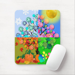 Mousepad Fall de inverno com Primavera de Verão da Estação